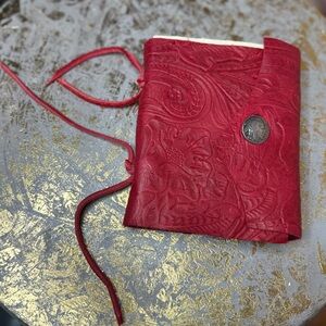 Red Embossed Leather Journal